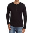 thumbnail image 1 of Playera Casual Manga Larga Cuello Henley Algodón Para Hombre, 1 of 5