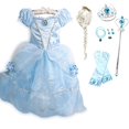 thumbnail image 1 of Vestido de Cenicienta para niñas, disfraz de Cenicienta y accesorios de princesa, fiesta de cumpleaños para niños, vestido de noche de Navidad Fivean unisex, 1 of 2