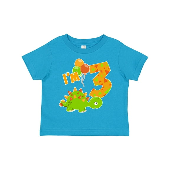 Inktastic Happy Dinosaur Third Birthday-green Boys or Girls Toddler T-Shirt