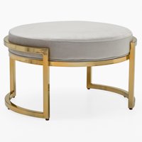 MoDRN Marni Metal Base Ottoman, Multiple Colors