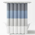thumbnail image 2 of Lush Decor Color Block Ombre Yarn Dyed Eco-Friendly Recycled Cotton Shower Curtain Navy Single 72X72, 2 of 9