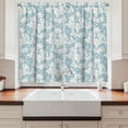 thumbnail image 2 of Ambesonne Nature Kitchen Curtains, Orchid Flowers in Line Style, 55"x45", White Pale Sky Blue, 2 of 3