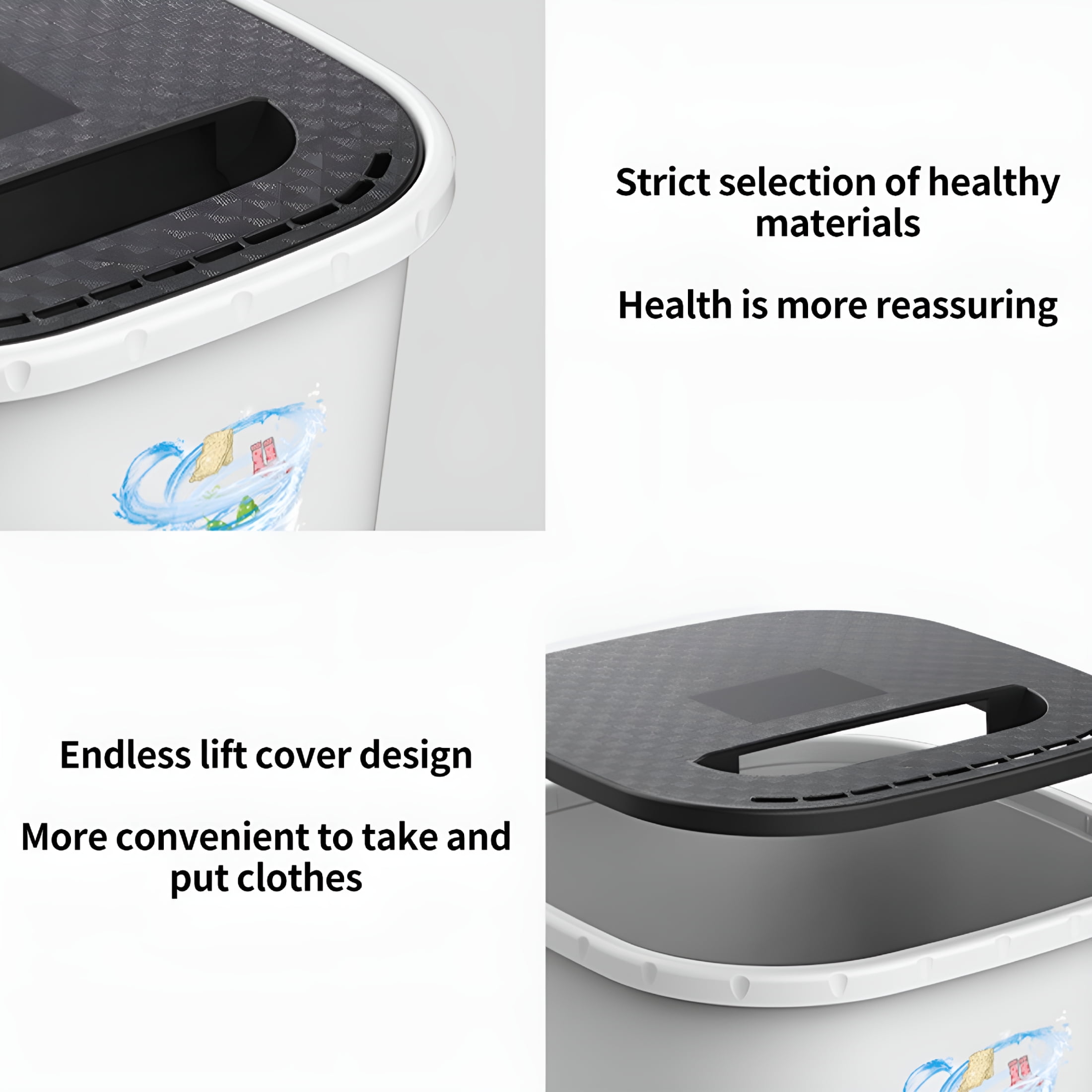 HIBIBUD Portable Washing Machine with Spin Dryer Mini Portable Washing Machine,Bucket Washer for Clothes Laundry,Underwear Washing Machine for Camping,RV,Travel,Small Spaces