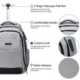 thumbnail image 7 of Lychee 18in Rolling Backpack, Lightweight Unisex Business College Backpacks with Wheels, Waterproof Luggage Trolley Laptop Backpacks with Shoulder Straps, Grey, 7 of 7