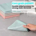 thumbnail image 5 of Double-Sided Kitchen Cleaning Cloths - Oil Removal, Heat-Resistant, Multi-Use for Dishwashing, Glass Wiping, Hand Drying, 2 Sizes (11.81"x11.81"/15.75") & 4-Pack/Single Sets, 5 of 9
