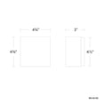 thumbnail image 7 of WAC Lighting Boxi 1-Light LED 3-CCT 3000K Aluminum Wall Sconce in Aged Brass, 7 of 7