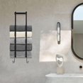 thumbnail image 1 of Stylish Towel Racks for Bathroom, Wall Mounted, Maximize Using Space with Vertical Design, Black Carbon Steel, Easy Installation, Space-Saving and Elegant, 1 of 5