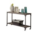 thumbnail image 4 of Acme Gorden Sofa Table Weathered Oak & Antique Nickel, 4 of 5
