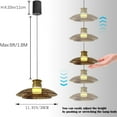 thumbnail image 4 of FSLiving 10W Adjustable Levitate Track Pendant Light H-Type Retractable Lift Track Pendant Light with Remote Control with Dimmable Smart Led Light Adjustable Length for Decor,Brown - 1 Pack, 4 of 6