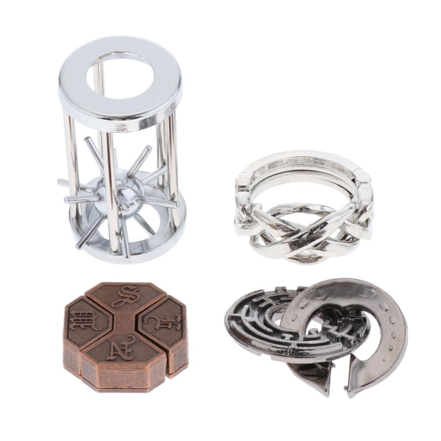 Rompecabezas de Juguete de Bloqueo de Aleación de Zinc de de Entrenamiento de Juegos de Modelos estilo 4 Baoblaze rompecabezas de rompecabezas