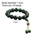 thumbnail image 2 of Pulsera de vidrio de color verde, cuentas de Buda, pulseras elásticas de cuentas de meditación de yoga para hombres y mujeres, 2 of 5