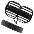 thumbnail image 1 of Unique Bargains No.51138078548 Front Upper Hood Bumper Grille Grill for BMW 4 Series G22 2021-2023 Double Slat Black, 1 of 7