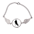 thumbnail image 1 of Educación física Deportes Hockey corriendo Pulsera pulsera pulsera alas de ángel pulsera, 1 of 3
