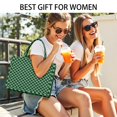 thumbnail image 5 of Large Capacity Tote Bag,Green and Black Checkerboard Pattern Handbag Fashion Luxury Tote Bag,15.7"x13"x 5.1" Inches,Laptop Compatible, 5 of 6