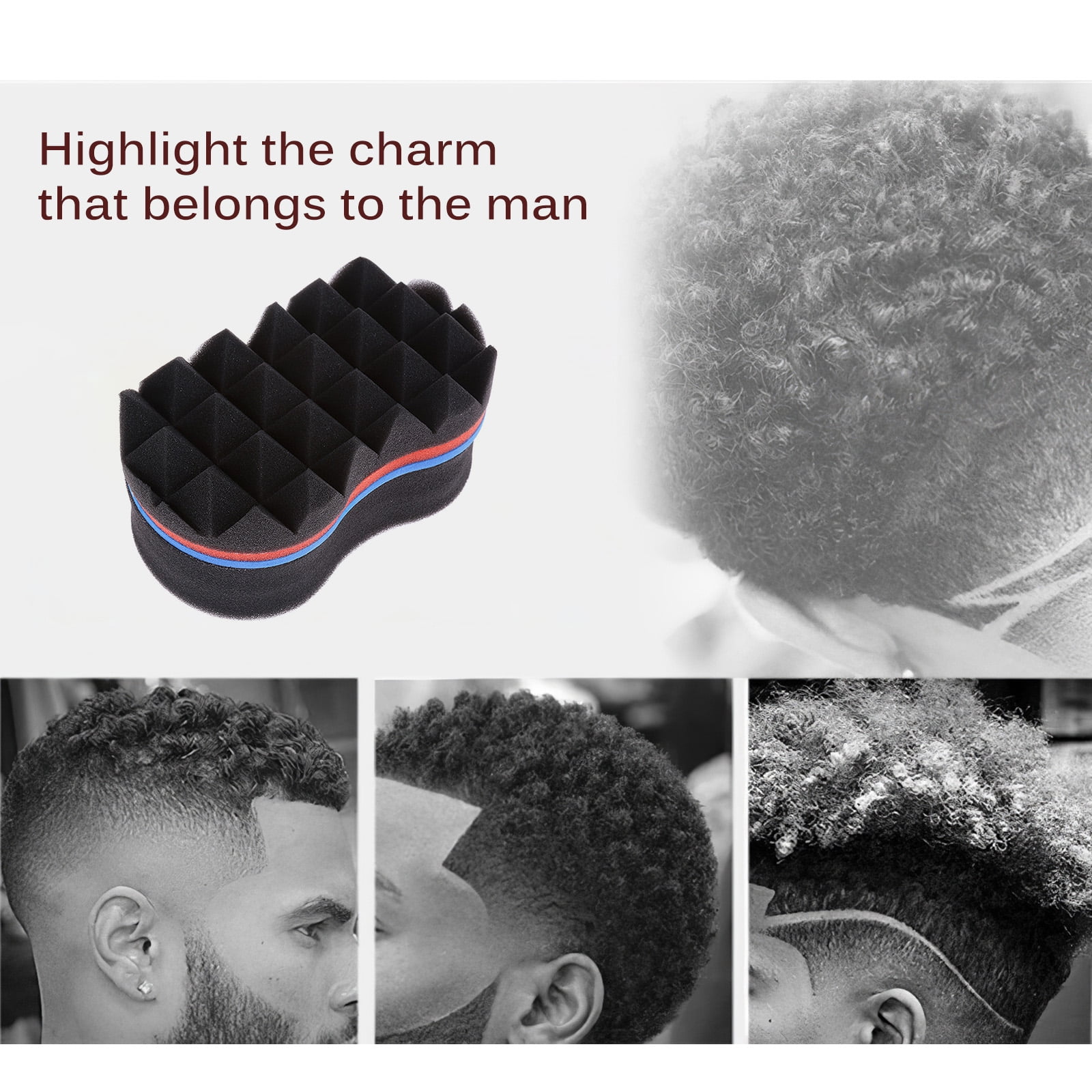 Magic Sponge Hair Brush For Curls And Twists - Big Holes For Easy  Detangling And Styling - Temu