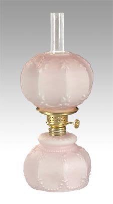 Vintage Mini Hurricane Oil Lamp Cobalt Blue Textured Glass Globe Brass Base 9.5" 