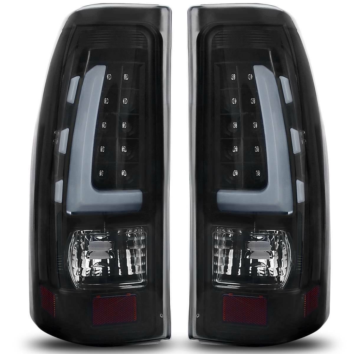 1999 2006 Led Tail Lights Set For Chevy Silverado Gmc Sierra Smoke Left