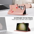 thumbnail image 4 of TECH CIRCLE Wallet Case For Galaxy S23 Plus,Magnetic Flip Folio Stand Purse Case with Shoulder Wrist Strap Card Holder Cover Hidden Mirror Protective Cover for Samsung Galaxy S23 Plus 6.6",Rosegold, 4 of 8