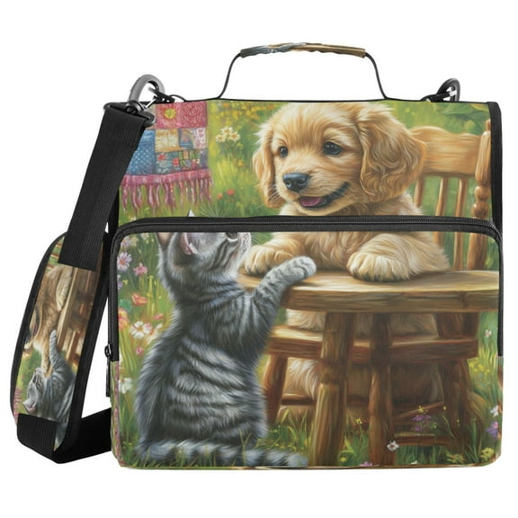 YAZAOO Zipper Binder trapper keeper Documents Organized Design Playful Pals Printed