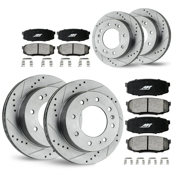 APF Full Brake Kit Rotors and Pads for Chevrolet Suburban 2500 2000-2013