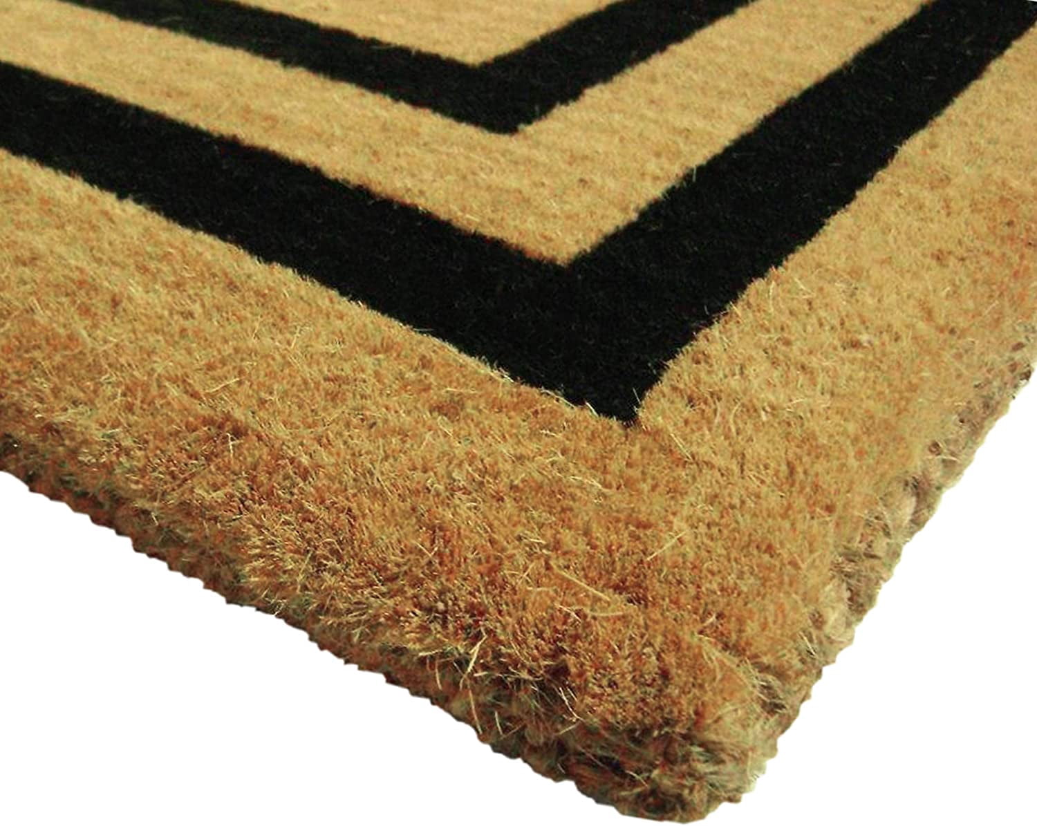 Legendary Doormats 36" x 72" Coir Door Mat Luxury Outdoor Entryway Doormat 2" Thick Coconut Coir with Classic Double Picture Frame Border