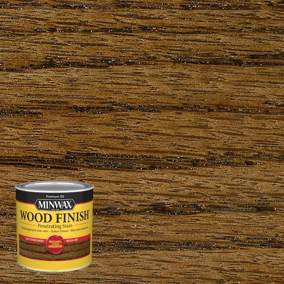 Minwax Wood Finish Penetrating Stain, Oil-Based Stain, Mocha, 1/2 Pint