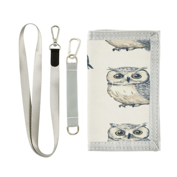 Cloth Purse Boys' Novelty Wallets Girls' Novelty Wallets Men's Wallets Women's Wallets Card Wallet Cash Wallet Student ID Bag Coin Wallet Beautiful Blue Owl Pattern