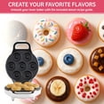 thumbnail image 5 of Chef Buddy Nonstick Mini Donut Maker Machine for At-Home Doughnuts (White), 5 of 10