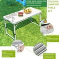 thumbnail image 4 of axGear Portable Camping Table Folding Picnic Desk Chair Aluminum Outdoor Dining Stools, 4 of 8
