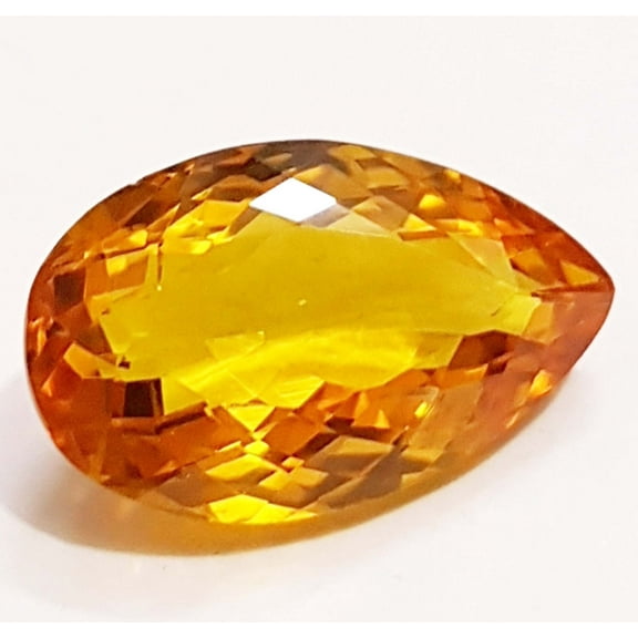 6.00 Ct Sapphire Loose Gemstone Orange Stone Orange Sapphire Pear shape Ring Size For Extra Gift