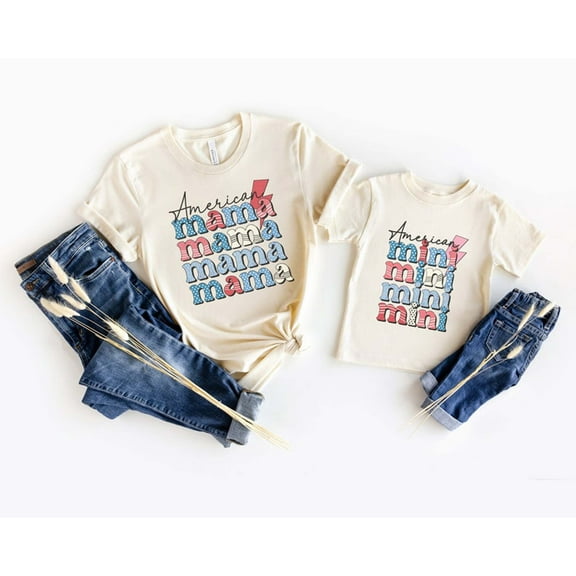 American Mama and Mini Shirts 4th of July Mom and Mini Mommy and Me Outfit 4th of July Matching Shirts Mother_s Day Gift