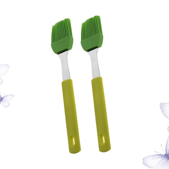 UPOUART 2-Pack Silicone Brushes with Non-Shedding Bristles for Easy Sauce and Oil Application