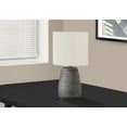 thumbnail image 1 of Monarch Specialties Lighting, 19"h, Table Lamp, Grey Ceramic, Ivory / Cream Shade, Contemporary, 1 of 5