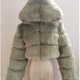 thumbnail image 1 of Abrigos y chaquetas de piel sintética recortados peludos de alta calidad para mujer, abrigo superior esponjoso con capucha, chaqueta de piel de invierno, abrigo femenino, 1 of 4