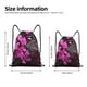 thumbnail image 2 of Fotbe Pink Blossoms Butterfly Bolsa Mochila con Cordón Estampada, Bolsa de Gimnasio Deportiva, Bolsa Cinch, Bolsa con Cordón para Hombres y Mujeres-Small, 2 of 6