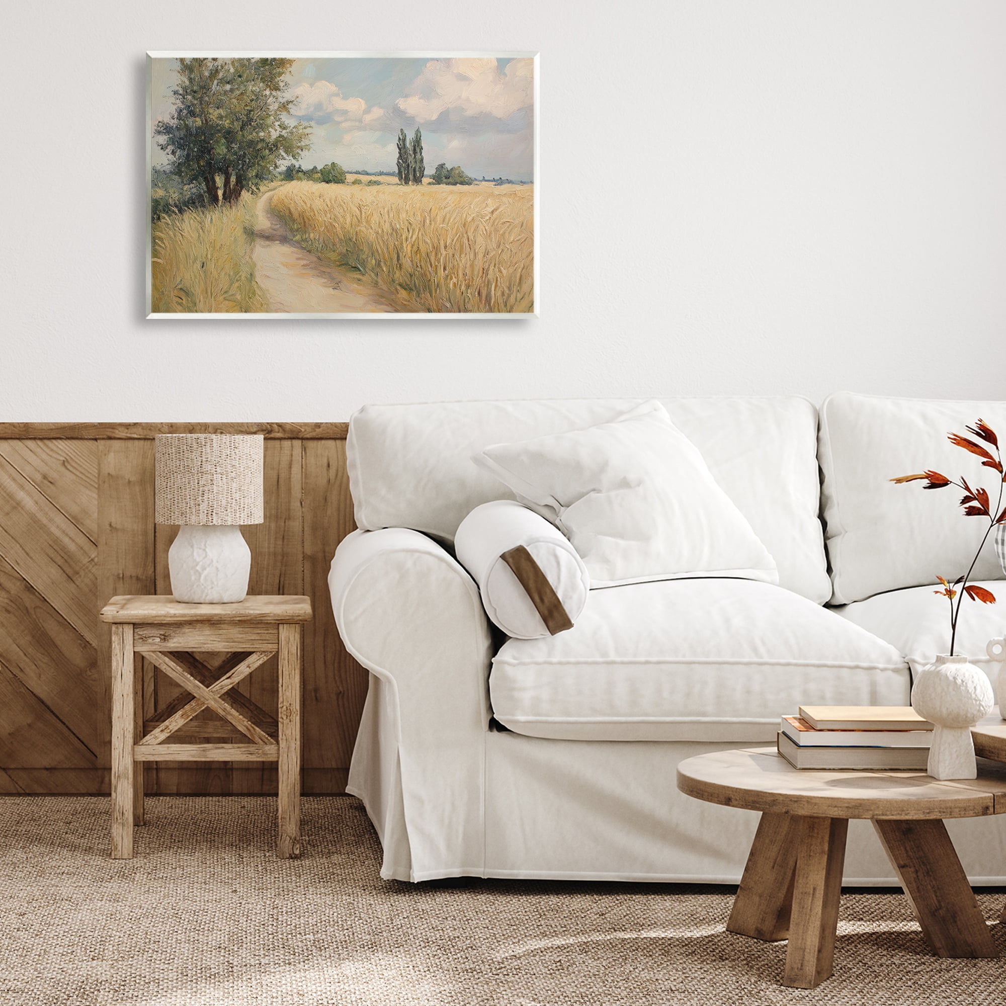 Stupell Industries Quiet Path Through Wheat Wall Plaque Art, design by Petal Prints Design