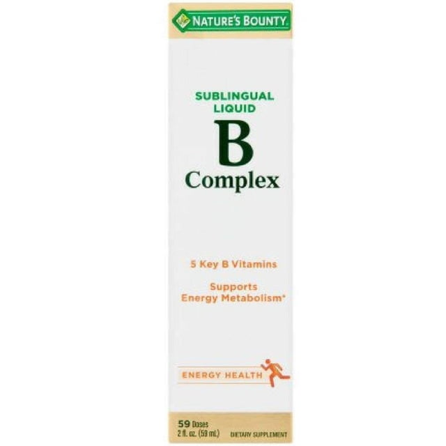 Suplemento del complejo de vitamina B Nature's Bounty, 60 ml (paquete de 3)