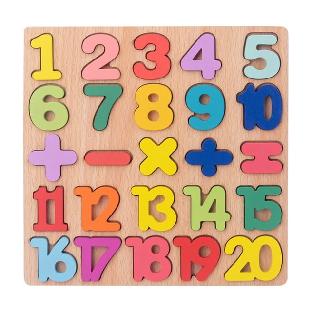 ZTGD Rompecabezas de madera con letras y números, coordinación mano-ojo, capacidad lógica, juguetes de rompecabezas de madera con letras y números sin rebabas para niños
