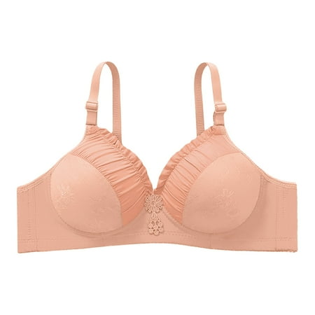 

Youmylove Women No-Steel Ring Breathable Mesh Bra Large Size Big Breast Comfort Underwear Women Thin Push Up Bra