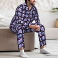 thumbnail image 7 of Naloa flower Skull rose Men’s Pajamas Set - Long Sleeve Button Down Sleep Shirt and Pajama Bottoms Sleepwear Set-X-Large, 7 of 7