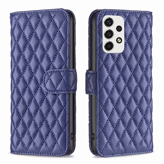 TECH CIRCLE for Samsung Galaxy A53 5G Case Grid Pattern Design for Galaxy A53 5G Wallet Flip Case with Card Holder Kickstand for Women For Samsung Galaxy A53 5G, Blue