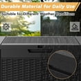 thumbnail image 3 of 31 Gallon Outdoor Deck Box Waterproof, Storage Box for Patio, Resin Storage Bench Lockable for Garden Tools, Package Delivery, Black, 3 of 6