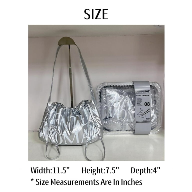 Gentlewoman Dumpling Bag, Silver Starlight - Walmart.com