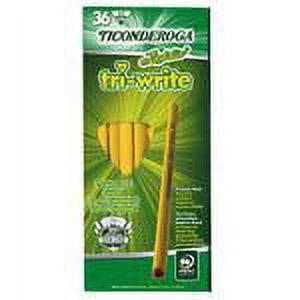 Ticonderoga Laddie Tri-Write Intermediate Size No. 2 Pencils without Eraser, Box of 36