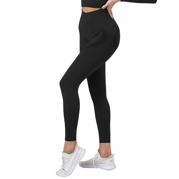 Gibobby Leggings de yoga para mujer Fitting Five Sports Fitness Lifting And Women's Point Running Drying Pants Pantalones Hips Yoga Training Quick P(Negro,M)