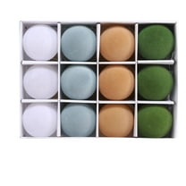 12PCS Velvet Christmas Ornaments 2025 - 2.4" Flocked Xmas Tree Balls, Shatterproof DIY Holiday Decor for Tree & Wreath