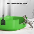 thumbnail image 6 of PPgejGEK Open Top One Piece Cat Litter Box, 15.75x11.42x5.71 inches Large Non-Slip Kitty Litter Pan with Scoop, Anti-Scatter Pet Supplies Tray for Cats, 6 of 9