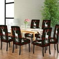 thumbnail image 6 of Christmas Chair Covers Set of 4 Chair Covers for Dining Chairs Snow Deer on a Red and Green Grid Dining Chair Slipcovers for Christmas Living Room Decoration, 6 of 6