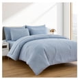 thumbnail image 2 of Liam Cool Gray Queen Size Bed in a Bag Comforter Set - 7 Pieces Coin Pattern Lightweight Comforter with Bed Sheets, Pillowcases & Shams Bedding Set for All Seasons, 2 of 9