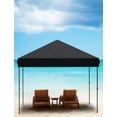 thumbnail image 6 of Luku 10x10 FT Commercial Pop-Up Canopy with One-Push Set-up, Waterproof UV Protection, 4 Detachable Sidewalls, Adjustable Height, Sturdy Steel Frame, Black Event Tent, 6 of 7